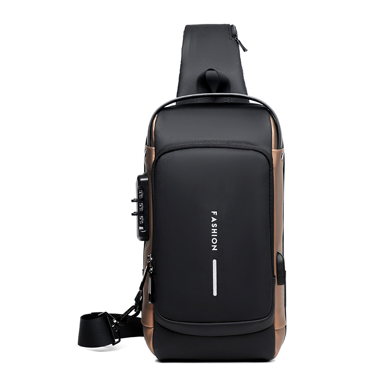 Travel Accessories Men - Herren Multifunktions-Anti-Diebstahl-USB-Umhängetasche, Crossbody-Reisetasche, Brusttasche, Messenger-Tasche