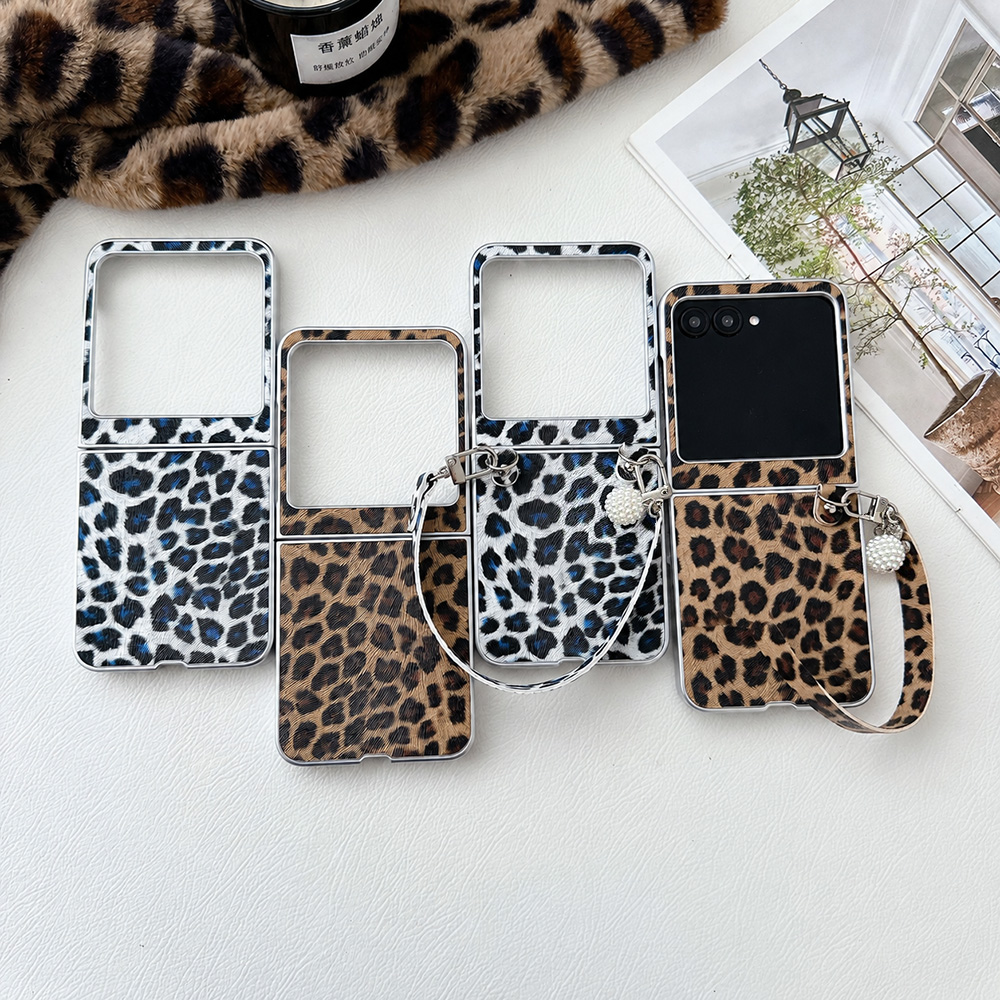 Travel Accessories Men - Leopardenmuster Klappbare Handyhülle für Motorola Razr