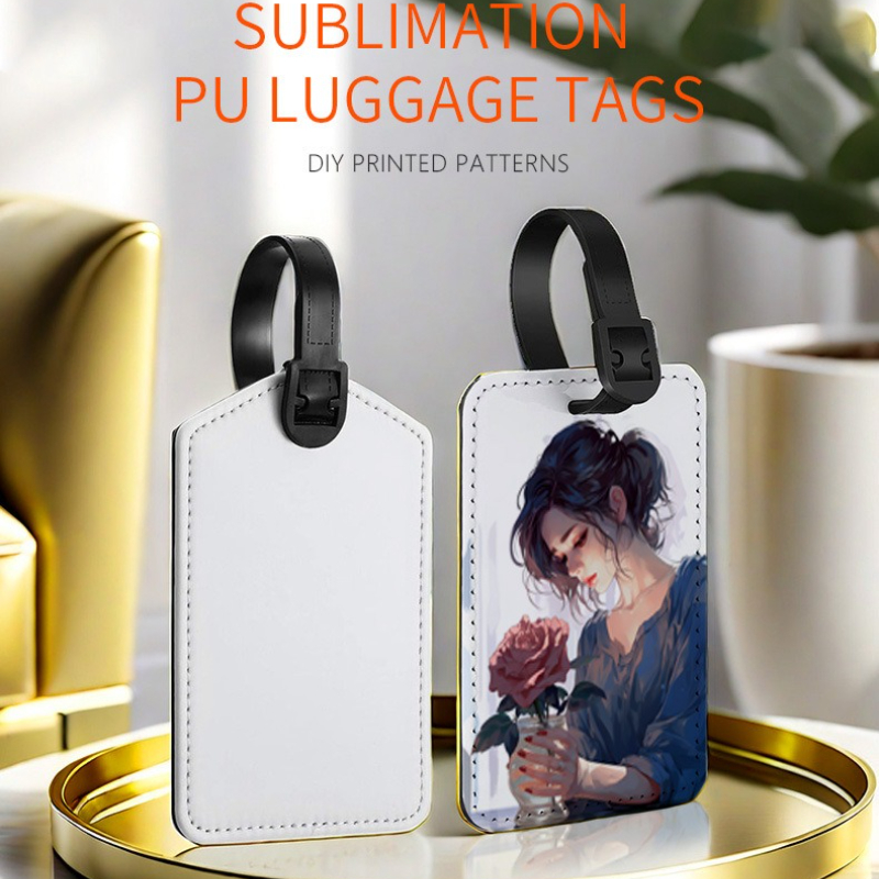 Travel Accessories International - Gepäckanhänger aus PU-Leder mit individuellem Bild,