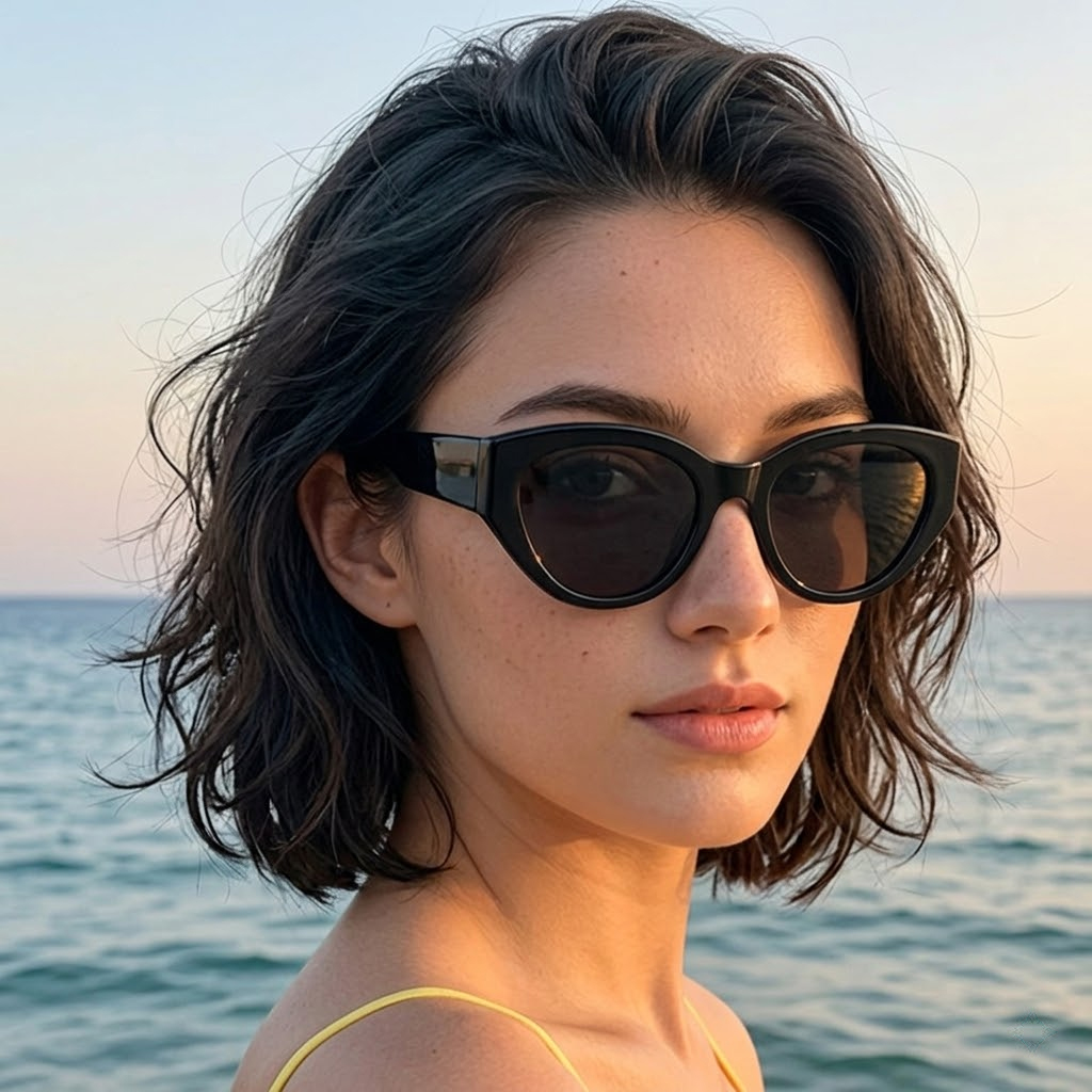 Travel Accessories Men - Klassische Cat-Eye-Sonnenbrille für Damen und Herren,
