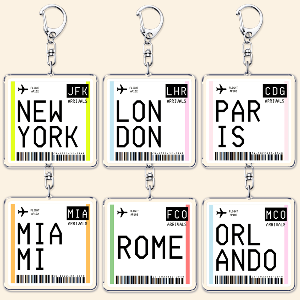 Travel Accessories New York - Reise Flugzeug Ticket Boarding Pass Schlüsselanhänger