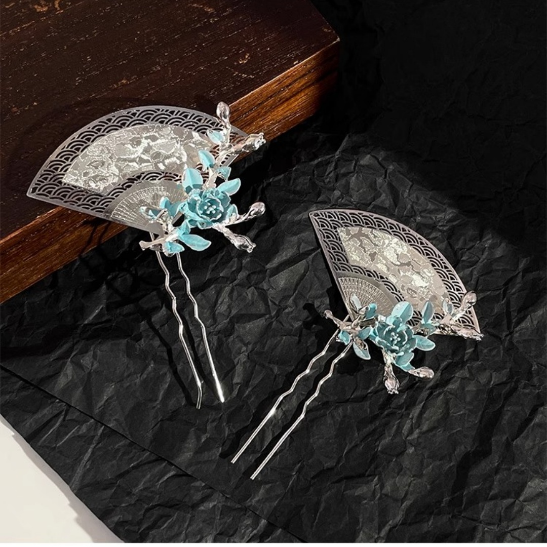 Travel Accessories For Women - Neue fächerförmige Haarnadel im chinesischen Stil,